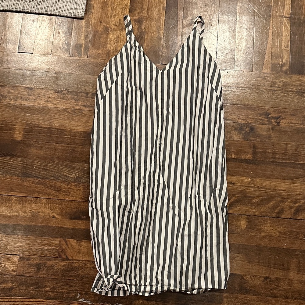Black and Navy Striped Dress